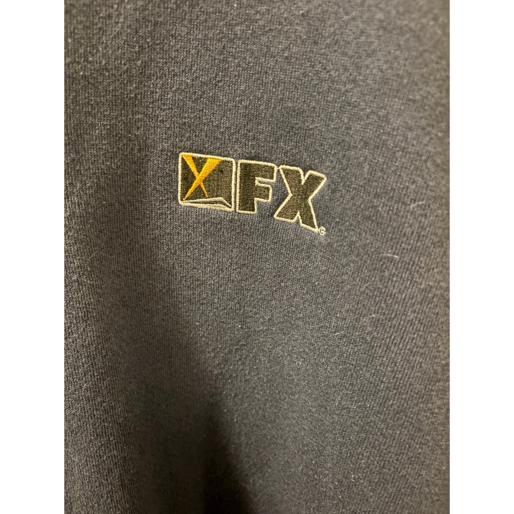Lee Heavyweight XL Navy Blue Quarter Zip Sweatshirt Fleece XFX Logo Pullover - Picture 3 of 4